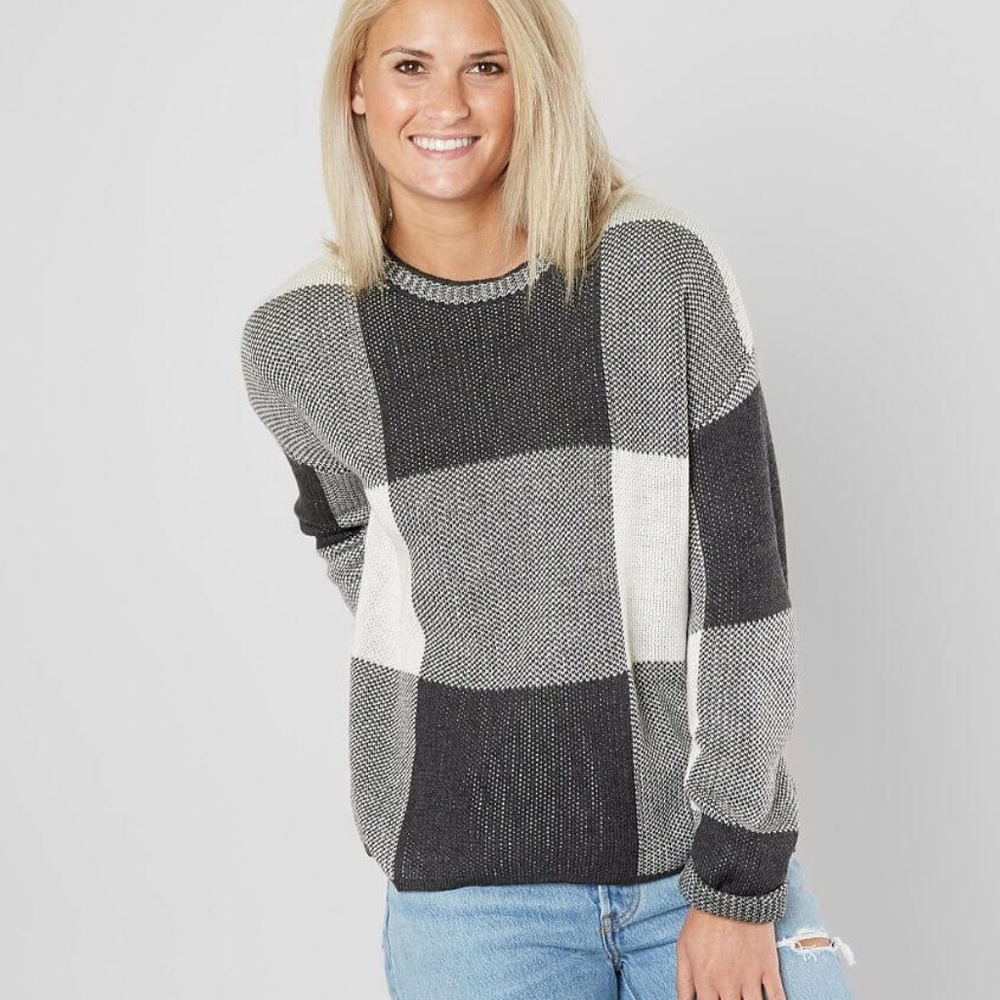 Paper Crane Gray Cream Sweater